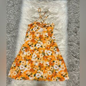 Orange Floral Sundress